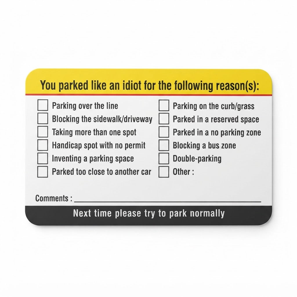 Nice Parking™ | Bad Parking Cards